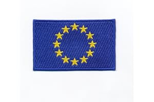 HEGIBAER 40 x 25 mm Europe Flag European Union EU Flag Sew-On / Iron-On Patch 0933 A