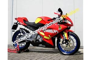 ROKALAM Spaniens Motorhaube Nr. 1 Für Aprilia RS125 2006 2007 2008 2009 2010 2011 RS125 RS 125 ABS Rot Gelb Motorrad Verkleidung (Spritzguss)