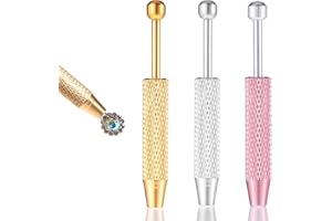 simarro 3 Stück Piercing Ball Greifer, Edelstahl Piercing Kugel Aufdreher PiercingZange für Kugeln, Piercingzange Schmuck Pinzette Mit 4 Klauen für Diamant Schmuck Perlen Mikrochip(Pink+Gold+Silber)