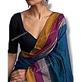 DEVIKA TEXTILES AVANI Border Narayanpeth Pure Handloom Cotton Sarees with Running Blouse Piece For Womens
