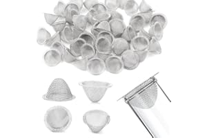 HABNI 50 Piezas Filtros De Pantalla Cónica, 16Mm Pantalla De Acero Inoxidable, Colador Precortado De Acero Inoxidable, Filtro De Malla De Alambre Metálico, Para El Hogar, Industria, Laboratorio