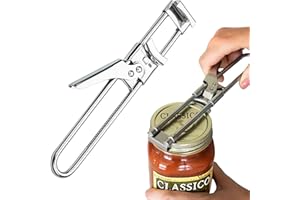 ZARADU Acier Inoxydable Ouvre Bocal Réglable,Ouvre Boîte pour Âgées Mains,Ouvre Bocal Manuel,Ouvre Cuisine pour Les Personnes Âgées, Les Personnes Souffrant d'Arthrite, Les Femmes