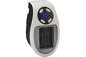 DREXON 923500 - Radiateur mobile soufflant céramique - Modèle Pluggy - 450 W - Affichage LED - Noir ou Blanc (couleur aléatoire)