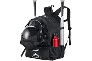 Himal Pro Baseball Bag Pro Baseball Bat Backpack for Baseball, TBall & Softball Equipment & Gear for Youth and Adults Holds 4 Bats, Helmet, Gloves, Cleats,Shoes Helmet Holder,Shoes Compartment &