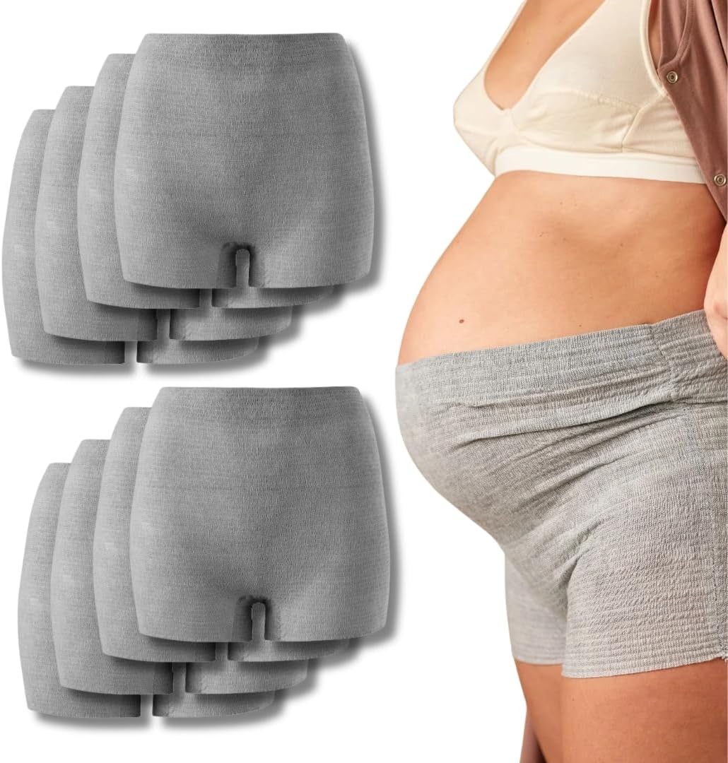 WE ARE MAMMAS Bragas Postparto Desechables Maternidad Alta Sujecion Transpirables Sin Latex Sin Malla Ropa Interior Mujer Talla Unica 36 44 Braguitas Maternidad Hospital Compresas Parto
