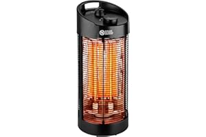 Heimwert Infrarot Stand Heizstrahler – Sofortige Wohlfühlwärme für Terrasse & Innenbereich, mobil & effizient, geräuschlos & allergikerfreundlich - Testurteil Sehr gut (56cm Höhe)