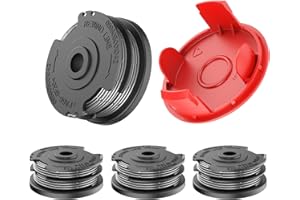 EVENLINKICS Fadenspulen für Bosch Rasentrimmer，Kompatibel mit bosch rasentrimmer spule，für bosch rasentrimmer ersatzteile，Ersatz für Originalspulen f016800351.(4 Ersatzfadenspule, 1 Trimmerabdeckung)