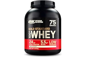 ‎OPTIMUM NUTRITION Optimum Nutrition Gold Standard 100% Whey, Proteinpulver, Geschmacksneutral, 2.25kg, 75 Portionen