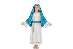 W WIDMANN MILANO Party Fashion - Costume da bambina Santa Maria, rappresentazione della natività, carnevale, Natale, costume natalizio