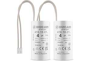 Lot de 2 Condensateurs 4 uF Moteur Volet Roulant BUBENDORFF - Condensateur avec Connecteur JST pour Réparation Pro de Volet Roulant - Haute Qualité & Longue Durée de Vie - Fond Plat 450V - VOLET TECH