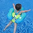 ECVV Inflatable Baby Swimming Float Ring with Safety Support Bottom Toddler Pool Float Swimming Pool Accessories for Age of 3-10 Months