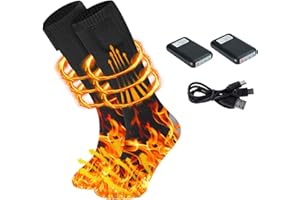ECHDEN 4500mAh Chaussettes chauffantes pour Homme et Femme,Chaussettes Chauffantes électriques Rechargeables,3 Niveaux de température Lavables Chaussettes Chauffantes,Chauffe-Pieds d'hiver