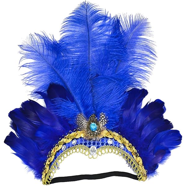 Copricapo Piume Argento Stile Moulin Rouge - Cerchietto Ballerina Anni '20, Carnevale, Feste