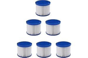 Arebos Filterkartusche Spa Whirlpool | Poolfilter kompatibel Spa Pools | Ersatz Filter aufblasbare Pools | auswaschbar | Filter für Whirlpool | 6 Stück