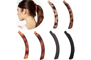 EYEGLA 6 Stück Große Bananenspangen Bunten Bananen Haarspange für dickes Haar,Rutschfeste Pferdeschwanz Halter Clip für Damen und Mädchen