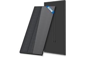 Panneau Solaire Monocrystallin Firefly Energy De 220W, Module PV, Noir, Pour Caravanes, Bateaux, Remorques, Caravanes, Installations Solaires Sur Balcon, Systèmes Hors Réseau.