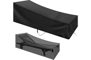 NEVERLAND Sun Lounger Covers - Garden Sunbed Cover Waterproof - 420D Oxford Fabric Duty Waterproof UV Resistant Sunbed Covers - Garden Furniture Cover Windproof - 210x75x40/80cm