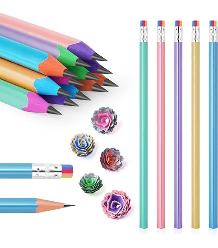 Lot De 30 Crayons Graphite Ergonomiques Triangulaires | Avec Gomme | Tenue Stylo Corrigée - HB/2B Pour école & Dessin