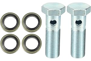 X AUTOHAUX 2 Set Universal Car Banjo Bolt Brake Fitting Adapter M16 x 1.5