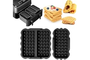 HLEIUKT Philips Airfryer 3000 akcesoriów, 2 wkładki do gofrów Airfryer, silikonowe akcesoria do frytkownicy Philips Dual Basket Airfryer serii 3000, 6 l/3 l, akcesoria Philips Airfryer