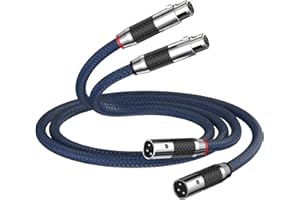 Tertullus High End XLR kabel audio 2 m XLR wtyczka na gniazdo posrebrzany OFC xlr kabel stereo do CD, wzmacniacza mocy, głośników monitora, wzmacniaczy słuchawek