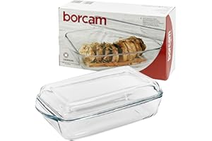 QUEENSWAY HOME & DINING 2.75L Large Rectangle Casserole Dish Glass Bakeware Ovenware with Lid