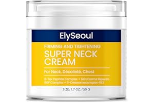 ELYSEOUL Neck Cream for Firming Tightening & Wrinkle: Korean Made Crepey & Sagging Skin Toning, Anti-Aging Cream for Décolleté, Chest - Acetyl Hexapeptide-8, Collagen Water, Peptides, Skin Derma Rejuven