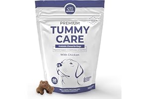 Anicare Premium Tummy Care Chews pour Chiens - à Base de prébiotiques et probiotiques, de FOS et MOS, d'inuline, de bêta-glucanes et d'enzymes importantes !