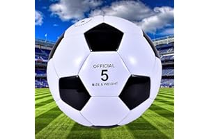 FGXY Football 5, per Allenamento All'aperto, Misura Standard 5, Calcio Adulto Unisex, può Migliorare Le Prestazioni Tecniche, Passare, Controllare La Palla, Dribblare, Colore: Nero