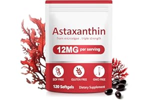JWUOCBF Astaxanthin Supplements,Premium Astaxanthin 12mg Supports Eyes, Joint, Internal Circulation & Skin Health - Natural Anti-Aging Formula, Non-GMO Non-Gluten