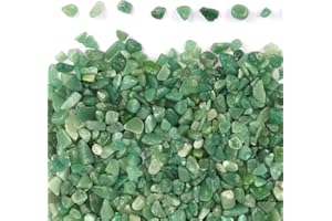 ideayard 2 lb(910g) Green Crystal Chips Stone, 7-9mm Natural Irregular Healing Crystal and Gemstones, Tumbled Stones for Plants Succulent, Garden, Fish Tank Decoration