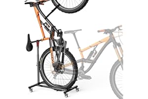 Housolution Vertical Bike Stand with Wheels up to 29", Adjustable Height, No Drilling holds up to 80lbs, Freestanding Bicycle Rack for Garage & Apartment, Bike Stand Floor for MTB/Road Bikes