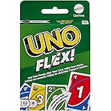 Mattel Games Uno Flex, Uno Kartenspiel für die Familie, mehr Abwechslung durch Powerkarten, Perfekt als Kinderspiel, Reisespi