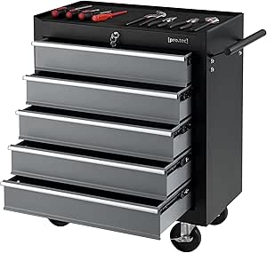 Carrello Attrezzi Officina Carrello Portautensili Con 4 Cassetti E 70 Pezzi Attrezzi Inclusi - Cassetti A Sfera, Ruote Con Freni, Per Hobby E Lavoro Carrello Con Ruote Portatutto - Foto 2