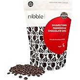 Nibble Simply 1kg Divinely Dark Madagascan Chocolate Chips, 81% Cocoa Mass - Single Origin - Vegan - No Refined Sugar