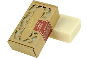 Bodhi® Naturalne mydło kokosowe 100 g / z ekstraktami roślinnymi i olejem kokosowym, do suchej skóry, ręcznie wykonane/ekologiczne i wegańskie