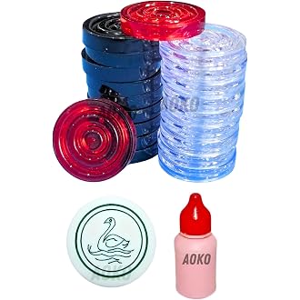 Buy AOKO 20 Crystal Carrom Coin with 1 Premium Striker and 1, 5gm Disco Carrom Powder Carrom Pawns (Pack of 20) Online at Low Prices in India