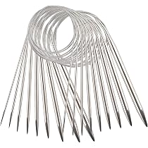 Set di Ferri da Maglia a Doppia Punta 44 Pezzi 11 Misure da 2 Mm a 6 Mm in Acciaio Inossidabile da 9,8 Pollici di Lunghezza Ferri da Maglia Fai da Te