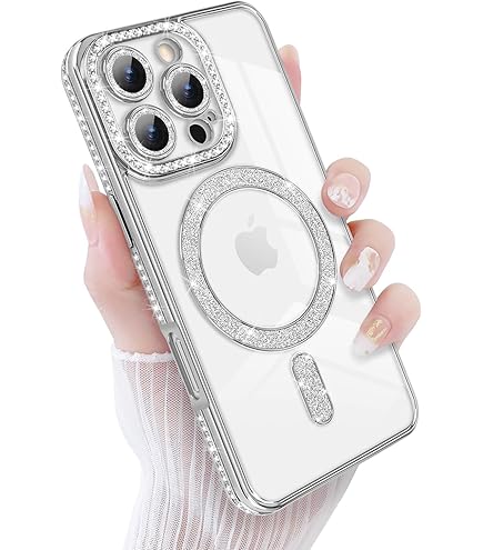 Custodia Glitterata BERFY Per IPhone 16 6,1″ – 3 In 1 Con Vetro Protettivo E Cover Fotocamera – Antiurto, Non Ingiallisce