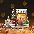 HomeZone Marco Paul Christmas Village Scene Traditional Festive Village Scene Light Up Christmas Decoration Ornament With LED Multi Colour Xmas Lights Battery Operated