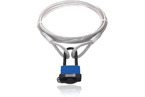 Drahtseile24 Cable de acero con candado ABUS [1 m – 50 m] – Cuerda de bucle, candado de cable, cable antirrobo | Grosor: 3 mm (2 en 3) | Longitud: 50 m