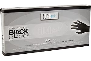 Eurostil Guantes de Latex Negro Mediano/M - 100 gr