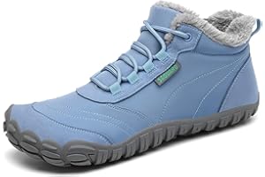 SAGUARO Winter Barfußschuhe Warm Gefüttert Winterschuhe für Damen Herren,EU Gr.36-48