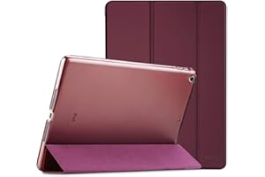 ProCase Coque iPad 9.7, Housse iPad 6, iPad 5, Modèle A1822 A1823 A1893 A1954, Étui Protection iPad 2018, iPad 2017-Lie de vin