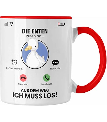 Samunshi Enten Tasse Mit Spruch – 300ml, Lustige Kaffeetasse, Geschenk Für Mama, Papa, Oma, Opa