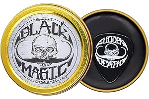 THE VINTAGE GROOMING CO. Black Magic Sudden Death Mustache Wax | Hide Grey Hair | Strong Hold | 1 oz Tin | No Heat Source Required | Unscented