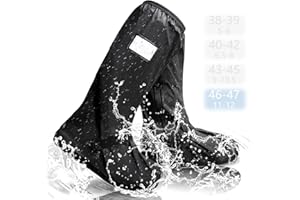 SWTYExt Regenschutz Schuhe EU Größe 46-47 Überzieher Schuhe Regen Wasserdichte Überschuhe Regenschuhe Faltbare Wasserdichte Schuhüberzieher für Herren Frauen Outdoor Fahrrad Motorrad