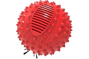 PETIZER Balle couinante pour chien - Jouet à mâcher agressif - 10 cm - Indestructible et durable - Balle à mâcher à picots - Jouet flottant en caoutchouc pour chiens de taille moyenne et grande
