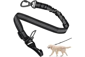 Anschnallgurt Hund Auto Fizdoqg Hundegurt fürs Auto Hunde Sicherheitsgurt Auto, Gurt für Hunde im Auto mit Elastischer RuckdäMpfung Und Starke Karabiner, 54-90cm