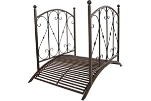 Benelando Gartenbrücke aus Metall mit Geländer